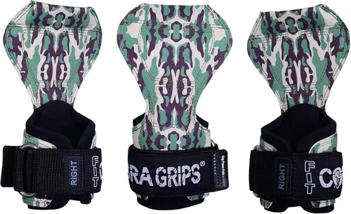 Vista 42 de Cobra Grips Weight Lifting Gloves with Adjustable Neoprene Padded Wrist Wraps - Heavy Duty Alternative to Power Lifting Hooks for Deadlifts