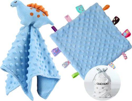 Vista 29 de CREVENT Mantas de bebé suaves y acogedoras para niños y niñas + manta de seguridad, juego con una bolsa de regalo esenciales para recién nacidos