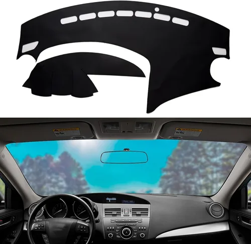 Vista 10 de Alfombrilla de salpicadero de cuero con protección solar compatible para 99-06 Chevy Silverado GMC Sierra, 00-06 Chevy Suburban Tahoe GMC Yukon/XL