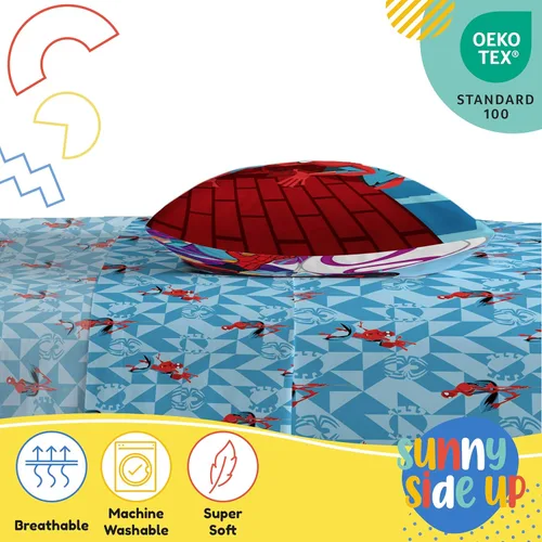 Vista 3 de Juego de sábanas para niños Sunny Side Up incluye sábanas y funda de almohada - 100% ropa de cama de microfibra y decoración para la habitación