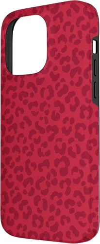 Vista 2 de Carcasa para iPhone 14 Pro Max con estampado de leopardo, guepardo y animal, color rojo claro