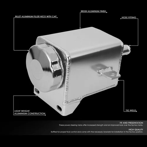 Vista 2 de DNA Motoring TANK-PS-001 tanque/botella de reservorio de dirección asistida de aluminio