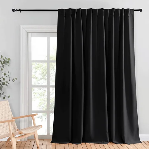 Vista 19 de NICETOWN Cortinas para Puerta Corredera, Cortina Térmica Ancha Oscurecedora para Puerta de Patio, Persiana Vertical, Cortinas para Puerta de Vidrio