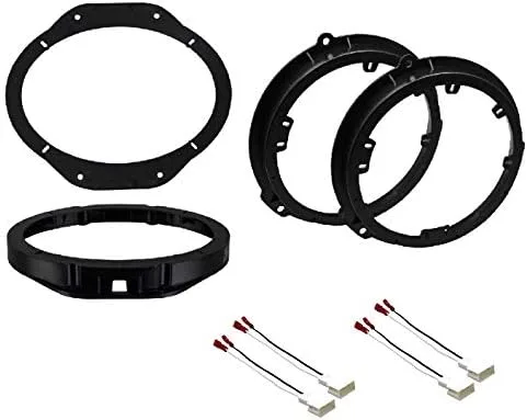 ASC Premium 6x9 para frontal y 6+-pulgadas 6" 6.5" 6.75" para trasera Adaptador de instalación de altavoces de estéreo de coche, placas de soporte