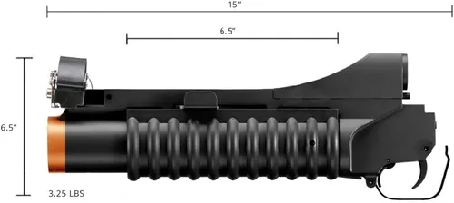 Vista 5 de Goldenball Lanzador de gas Double Bell M203 Short Airsoft (Color: Negro)
