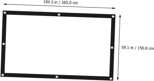 Vista 2 de BESPORTBLE Portable Foldable Projector Screen HD Projection Movie Screen for Open-Air Theater Home Theater Classroom Office Conference Presentations