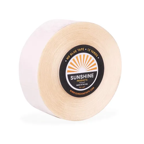 Vista 31 de Sunshine Tape Rollo de cinta adhesiva para peluca sin pegamento 1/2 pulgada x 3 yardas Doble cara, grado médico Cinta de tupé y peluca