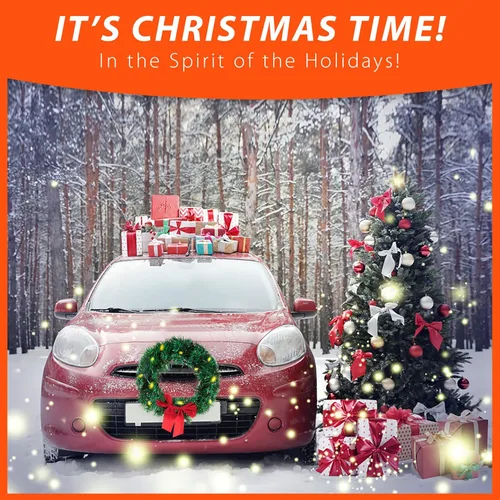 Vista 3 de ZONETECH Decoración de corona de automóvil de Navidad con luces LED, accesorio de temporada navideña de alta calidad para parrilla delantera