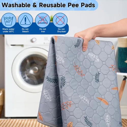 Vista 3 de Sunheir - Almohadillas lavables reutilizables para orina perros y entrenar mascotas, diseñadas para parques de juegos interiores, impermeables