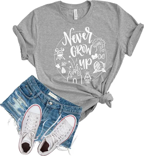 Vista 2 de Never Grow Up Shirt Camisa para mujer Camisa unisex Linda camisa para vacaciones