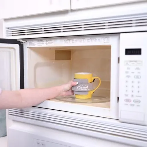 Vista 2 de Jokari Taza de café apta para microondas. Protección contra el calor, lavable a máquina, gancho y bucle acogedor para beber y sostener