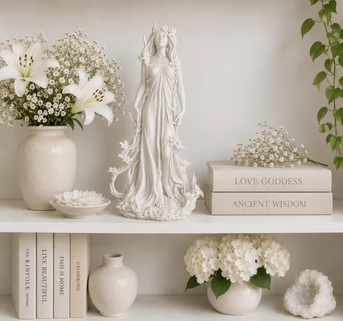 Vista 5 de Estatua griega de Afrodita de la diosa del amor, escultura de resina de 11 pulgadas, figura de mitología griega clásica, decoración elegante