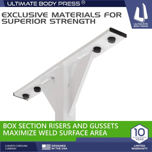 Vista 4 de Barra de dominadas para montaje en pared o techo con barra recta de 48 pulgadas y elevadores de 22 pulgadas, placas de montaje de doble pared