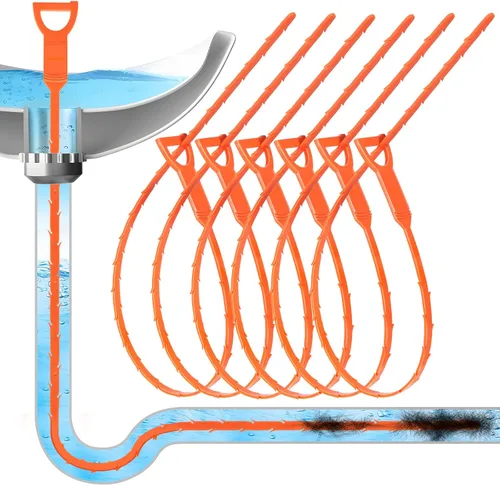 Vista 10 de Forlivese - Juego de 3 serpientes de drenaje de 25 pulgadas, removedor de obstrucciones de drenaje, serpiente de fregadero para alcantarillado