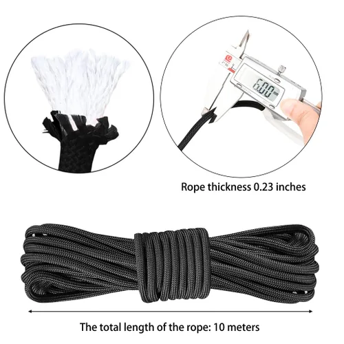 Vista 7 de TooTaci Juego de sistema de poleas, bloque de polea tipo U de 1.890 in con cuerda y ganchos, rueda de polea única de acero inoxidable 304
