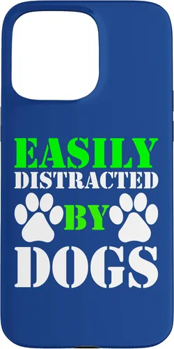 Vista 31 de Easily Distracted by Dogs for Puppy Dog Lover Funny Dog Paw Case for iPhone 16
