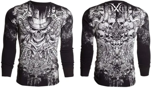 Vista 2 de Xtreme Couture by Affliction - Camisa térmica para hombre (negro)