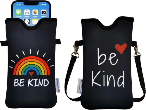 Vista 50 de Tainada Funda Estuche Bolsa de Neopreno para Teléfono para Hombres y Mujeres con Correa Cruzada/Cordón para el Cuello para iPhone 17/16/15 Pro Max