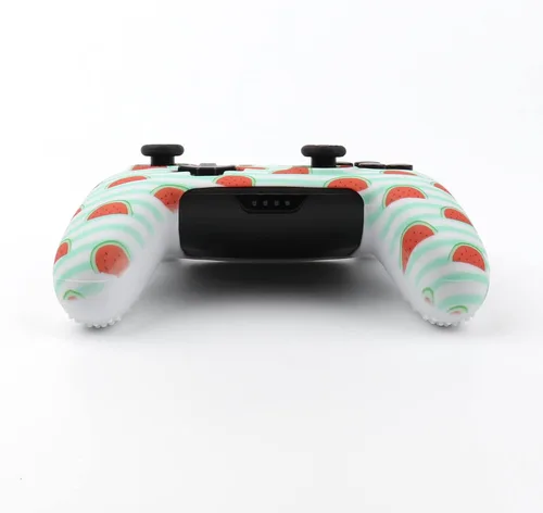 Vista 6 de RALAN Funda de silicona para frutas compatible con el controlador NS Switch Pro con 8 bonitas tapas de agarre para pulgar.