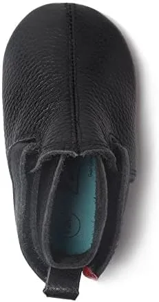 Vista 3 de Zutano Leather Baby Shoes for Boys and Girls Black
