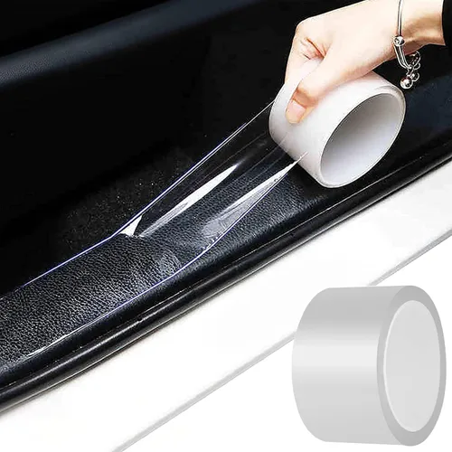 MYFAMIREA Tira adhesiva anticolisión antiarañazos para el borde de la puerta del automóvil, protector de placa protectora de arañazos para puertas