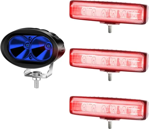 Vista 8 de Luz de seguridad azul de la carretilla elevadora 20W, luz de advertencia de seguridad de la carretilla elevadora del almacén luces 12-80V 2PCS