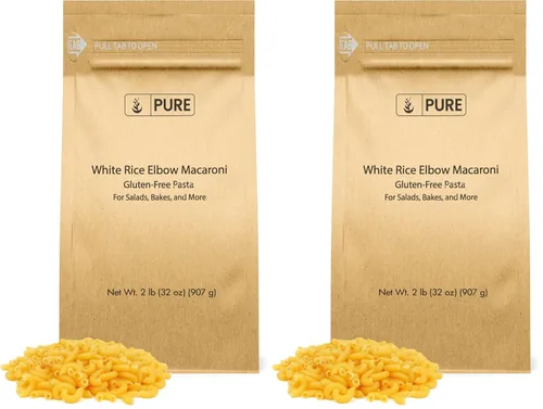 Vista 4 de Pure Original Ingredients Macarrones con codo de arroz blanco (2 libras), ensalada de pasta, macarrones y queso