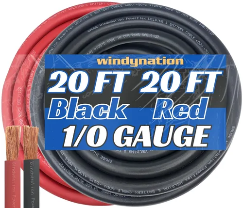 Vista 17 de WNI - Cable de cobre para batería de soldadura ultra flexible calibre 1/0 de 10 pies, color negro, 1/0 AWG, fabricado en los Estados Unidos