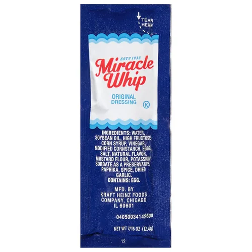 Kraft Miracle Whip Single Serve (paquetes de 0.44 oz, paquete de 200)