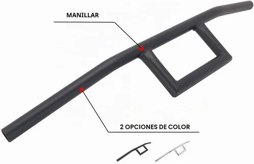 Vista 5 de AnXin - Manillar de motocicleta de 7/8 pulgadas, estilo Cafe Racer Box Window Attack, 22 mm, universal para Cruiser Bobber, aplicación
