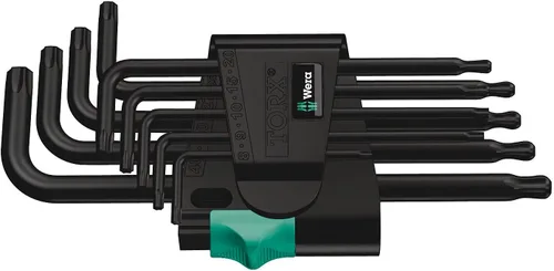 WERA 05024242001 967/9 TX 1 L-Key Set, BlackLaser, 9 Pieces