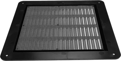 Vista 8 de Vent Systems Cubierta de ventilación de retorno de aire negra de 10 x 10 pulgadas - Rejilla de ventilación de aire - Cubierta de parrilla