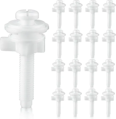 Vista 8 de Jetec Kit de 2 piezas de tornillos de repuesto para asiento de inodoro, tornillos de plástico con tuercas y arandelas de plástico, kit de piezas