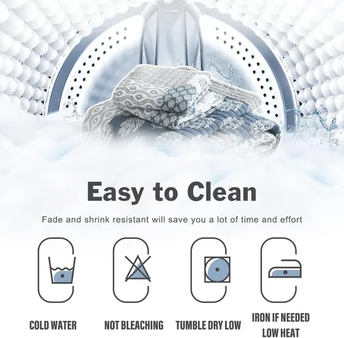 Vista 7 de Y-PLWOMEN - Juego de cama de 2 piezas con edredón individual, 100% algodón, ligero, floral, reversible, para casa de campo para todas