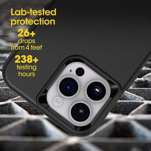 Vista 8 de OtterBox iPhone 14 Pro Max (Solo) - Estuche de la Serie Commuter - Negro - Delgado y Resistente - Apto para Bolsillo - con Protección de Puertos