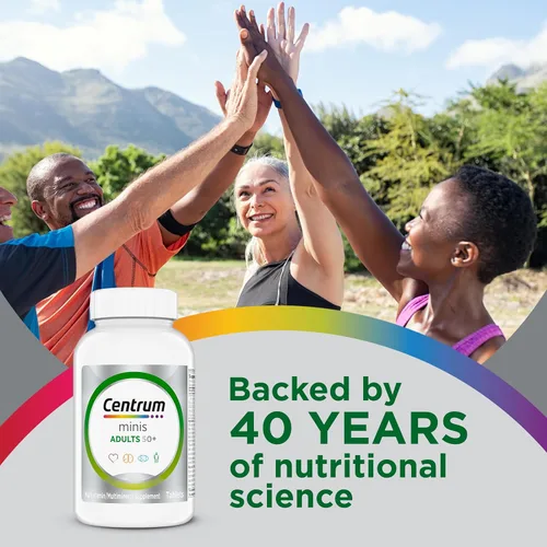 Vista 6 de Centrum Minis Silver Multivitamin for Adults 50 Plus, Multimineral Supplement, Vitamin D3, B-Vitamins, Gluten Free, Non-GMO Ingredients, Supports