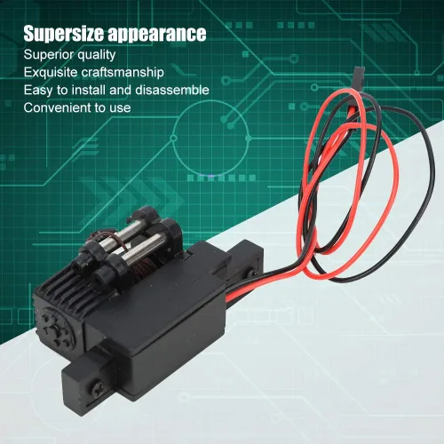 Vista 3 de Qiilu Cabrestante Rc Winch 1 16 Negro Plástico Metal Plástico Metal Cabrestante Automático Piezas de actualización Accesorios Ajuste para 1 16 RC