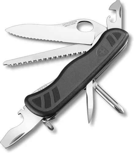 Victorinox Navaja de bolsillo unisex del ejército suizo Soldier, 3.1 in/grande, verde/negro (Blister)