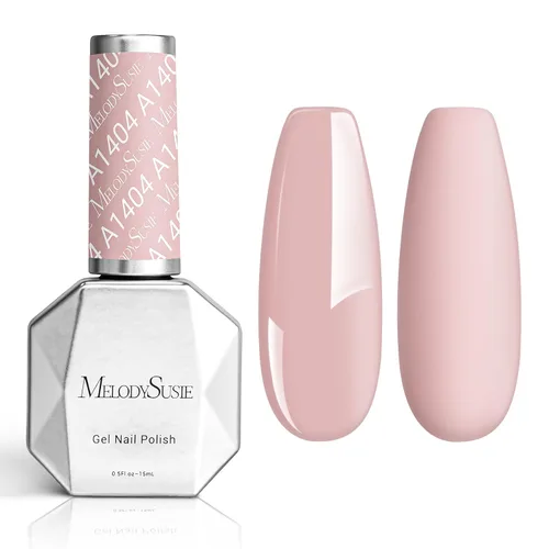 Vista 22 de MelodySusie - Esmalte de uñas en gel con brillo perla rosa brillante, 0.5 fl oz, efecto hilo, con acabado de concha rosa brillante, UV LED