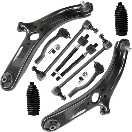 Vista 108 de Detroit Axle - Kit de suspensión delantera de 10 piezas para Chevrolet Trailblazer GMC Envoy 2002-2009 2003 2004 2005 2006 2007 2008 Brazos