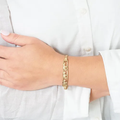 Vista 2 de Barzel - Pulseras de elefante chapado en oro de 18 quilates para mujer