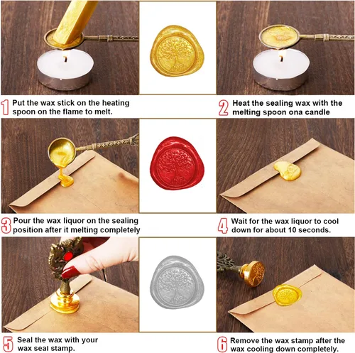 Vista 5 de Juego de Tinta para Pluma de Caña, Incluye Pluma de Pluma y pluma de inmersión de madera, Tinta, 17 Puntas de Repuesto, Base de Punta de Pluma, 3