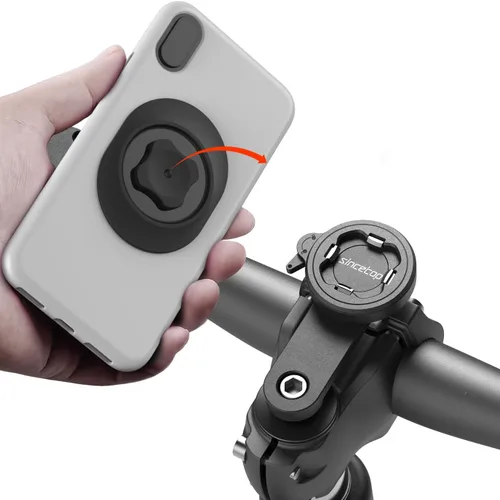 Vista 11 de sincetop Soporte para teléfono de bicicleta, Tapa de vástago de bicicleta de montaña Soporte para teléfono, Abrazadera universal de aluminio