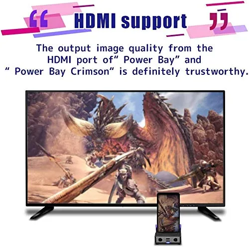 Vista 7 de Brook Power Bay Crimson - Soporte portátil y de carga rápida, estación de acoplamiento para interruptor NS, compatible con interruptor