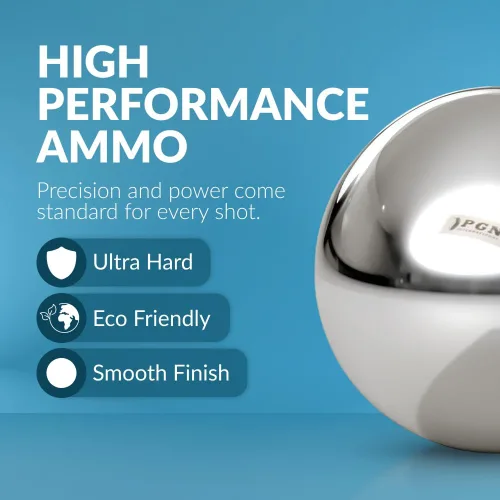 Vista 2 de PGN Munición de acero con tirachinas - 500 piezas, 3/8 pulgadas (calibre 0.375 pulgadas), práctica recta y precisa