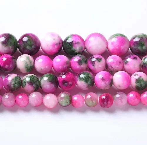 Vista 83 de 4MM 88 piezas de cuentas sueltas de piedra natural verde turquesa africana para hacer pulseras y collares de bricolaje