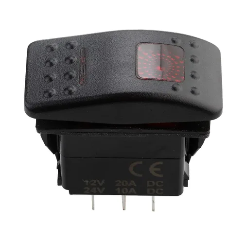 Vista 5 de Amarine Made Interruptor basculante impermeable de 12 V y 20 amperios de encendido y apagado de 2 posiciones para barco marino DPDT de 7 pines con 2