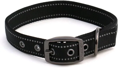 Vista 27 de Max y Neo Max reflectante hebilla metálica – Collar de perro donamos un cuello para un perro Rescue de cada Collar Se Vende, L, Rojo
