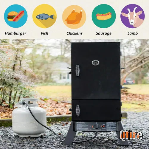 Vista 6 de Qfire 911060014 - Pomo de control compatible con Masterbuilt 20051311 gs30d 2 puertas ahumador de gas propano