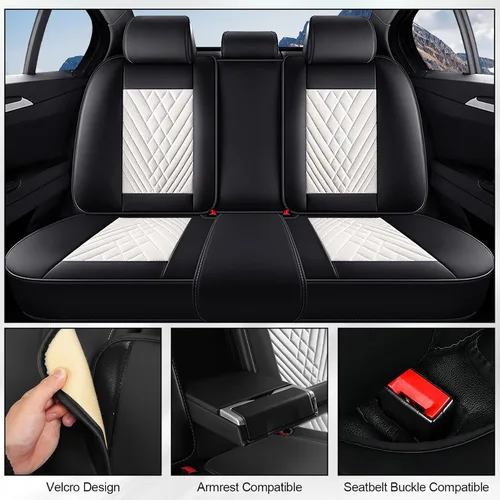 Vista 4 de para Lexus es juego completo de fundas para asientos de coche, 2002-2024, cojín de asiento de coche premium, protectores de asiento impermeables